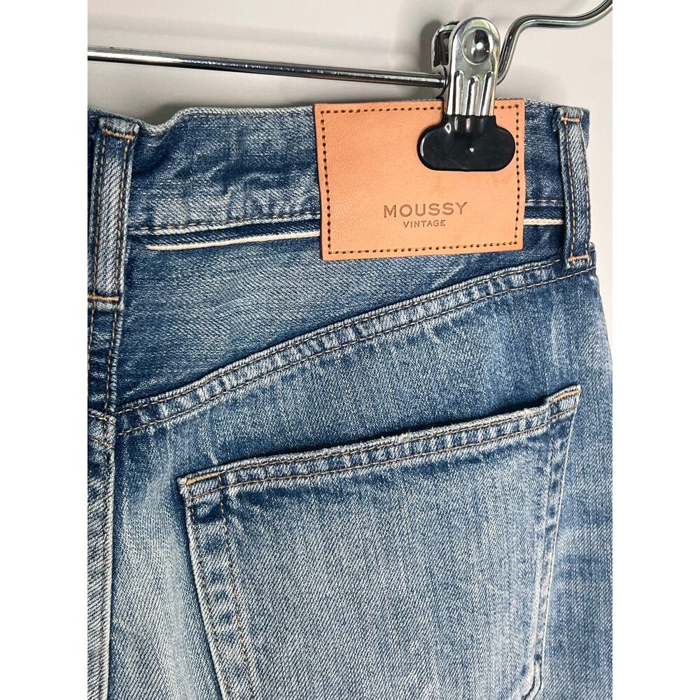 Moussy Vintage Selvedge Paint Splatter High Waisted Button Fly Straight Jeans 28 - Picture 9 of 13